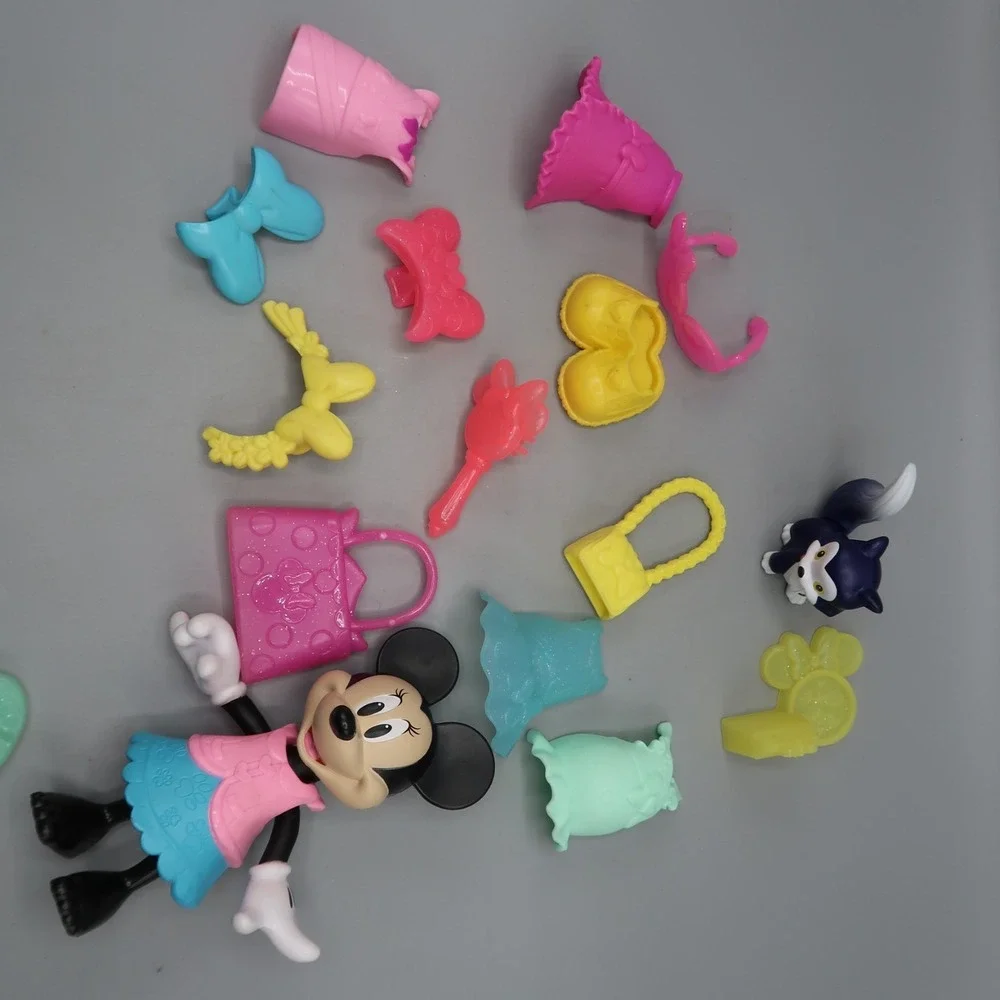 Fisher Price Minnie Mouse‎ & Bowtique Lot Dress Up Figures Snap n Style Clothes